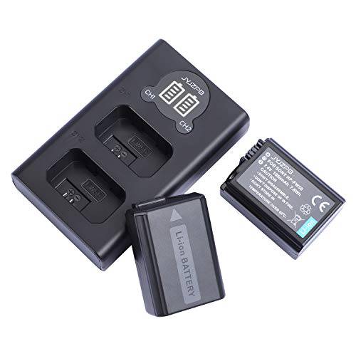 JYJZPB 백업 Batteries NP-FW50 and NP-FW50 충전 for 소니 A6000, A6500, A6300, A7, A7II, A7RII, A7SII, A7S, A7S2, A7R, A7R2, A5100, RX10 악세사리