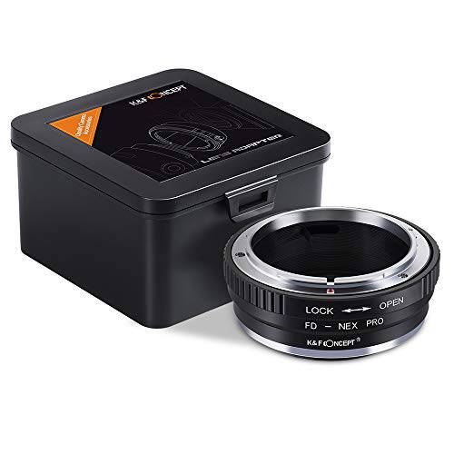 K& F Concept 렌즈 마운트 어댑터 with Light-reducing 페인트, 물감, 색칠, 드로잉 for 캐논 FD FL 렌즈 to 소니 NEX E-Mount 카메라 for 소니 Alpha NEX-7 NEX-6 NEX-5N NEX-5 NEX-C3 NEX-3