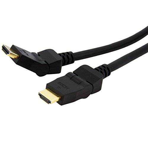 StarTech.com 6 ft. 1.8 M 고속 HDMI 케이블 - 180° 스위블 커넥터 - 4K30 - HDMI - HDMI 케이블 HDMIROTMM6 블랙
