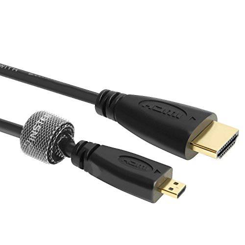 6ft Micro-HDMI (type D) to 레귤러 HDMI (type A) 고속 케이블 with 랜포트 (up to 1440p) for 모토로라 MB810 DROID X/  HTC 터치 EVO 4G