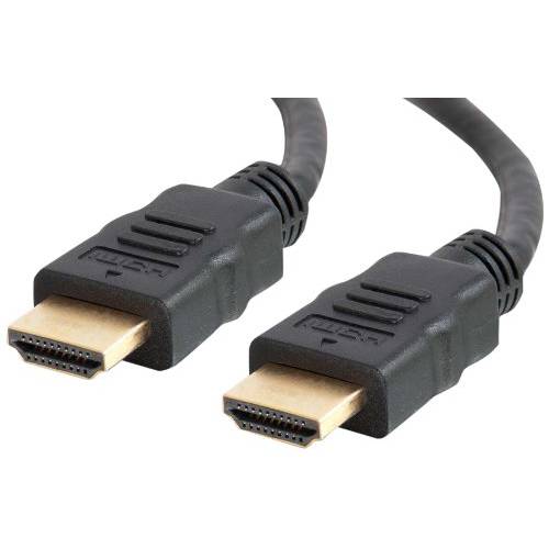 C2G 56781 4K UHD 고속 HDMI 케이블 (60Hz) with 랜포트 for 4K Devices, TVs, Laptops, and Chromebooks, 블랙 (1 Foot, 0.3 Meters)