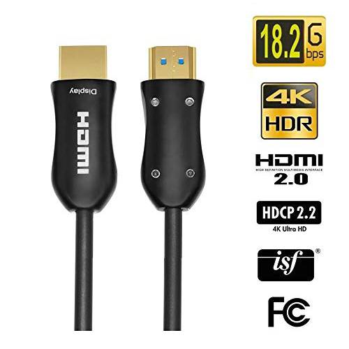 	파이버 Optic HDMI 케이블 33FT(10m) - Arc HDMI2.0 18Gpbs 4k@60 4:4:4 - 애완동물 Braided 케이블 and 금도금 커넥터 지원 4K, UHD 2160p, HD 1080p, 3D, 엑스박스 360, PS4, 컴퓨터