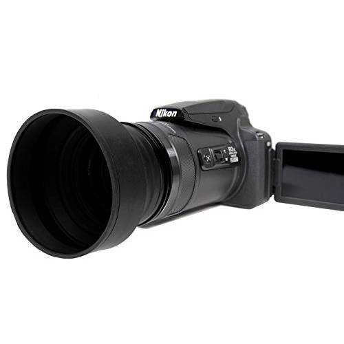 파나소닉 루믹스 DMC-FZ2500 프로 디지털 렌즈 후드 New 모델 (Rubber 접이식,접을수있는 Design) (67mm)+  청소 Cloth.