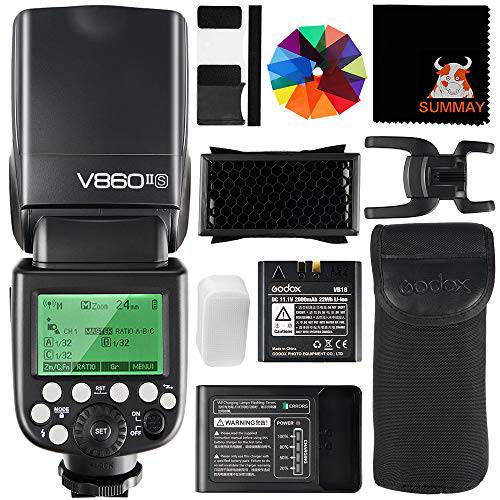 GODOX V860II-S TTL 카메라 Flash 2.4G 1/ 8000s HSS GN60 with 리튬 배터리 외장 Flash 스피드라이트 for 소니 카메라