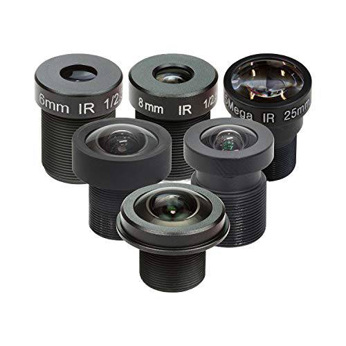 Arducam M12 렌즈 Kit for 라즈베리 파이 HQ 카메라 (Type 1/ 2.3), 20 to 180 도 Telephoto, 와이드 Angle, 어안 Lenses with M12 to CS-Mount Adapter, Locking Ring, 클리닝 Cloth and More