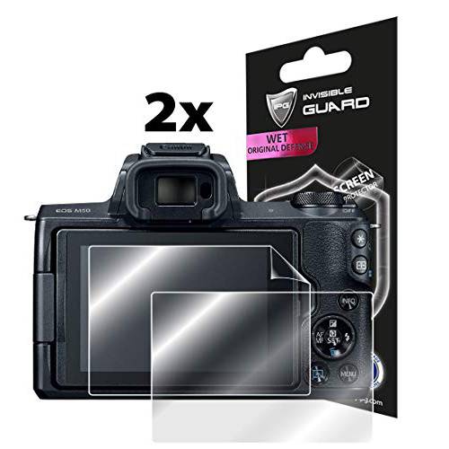 IPG for 캐논 EOS M50 디지털 카메라 화면보호필름, 액정보호필름 (2 Units) with 투명 스크린 가드 - HD Quality/ Self-Healing/ 버블, 거품 -Free