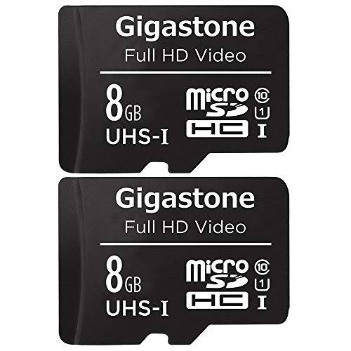 Gigastone 8GB 2-Pack 미니 SD Card, FHD Video, Surveillance 세큐리티 캠 액션 캠 드론 Professional, 80MB/ s 미니 SDXC UHS-I U1 Class 10
