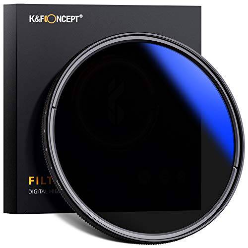 K&F Concept 82mm ND 페이더 가변 중성 농도 필터 ND2 to ND400 for 카메라 렌즈 Ultra-Slim, 멀티 코팅
