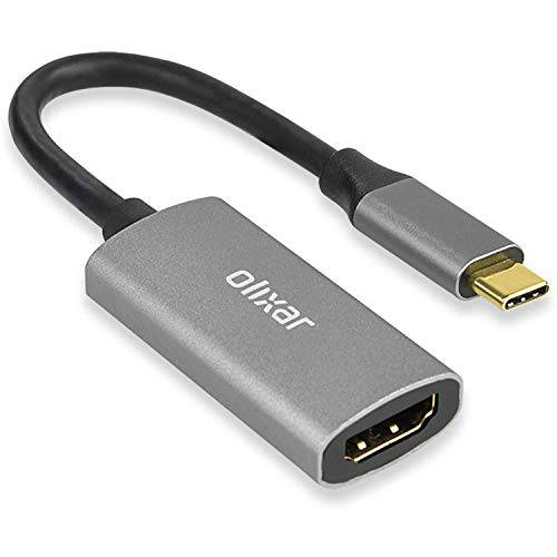 Olixar USB C to HDMI 어댑터 4K @ 60Hz - 연결 HDMI 케이블 to USB Type C 호환가능한 장치 - 적당한 for Smartphone, Laptop, MacBook 16/ 15/ 13 프로 etc. 디스플레이 on TV, Monitor, 프로젝터 etc