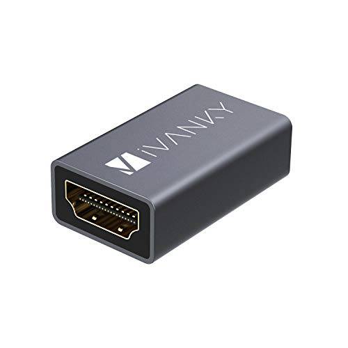 HDMI Coupler, iVANKY 4K HDMI 커넥터 Female to Female Adapter, 4K 알루미늄 Alloy HDMI Extender, 지원 4K@60hz, 3D and HDR 지원
