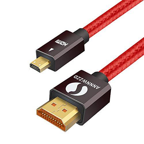LinkinPerk 고속 미니 HDMI 케이블 지원 3D, 1080P 해상도 and 오디오 리턴 Channel, 미니 HDMI to HDMI 케이블 (15ft)