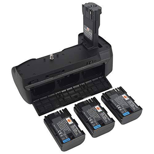 DSTE Blackmagic 모양뚜껑디자인 포켓,미니,휴대용 시네마 카메라 6K/ 4K 배터리 그립 with 3pcs LP-E6 배터리