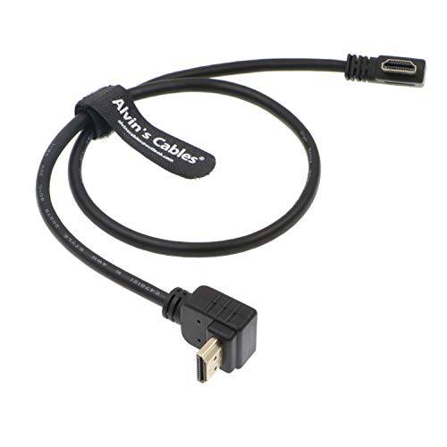 Alvin’s 케이블s Z 캠 E2 L 쉐입 2.0 HDMI 케이블 for Portkeys BM5 모니터 90 도 Up to 직각 다운 60CM