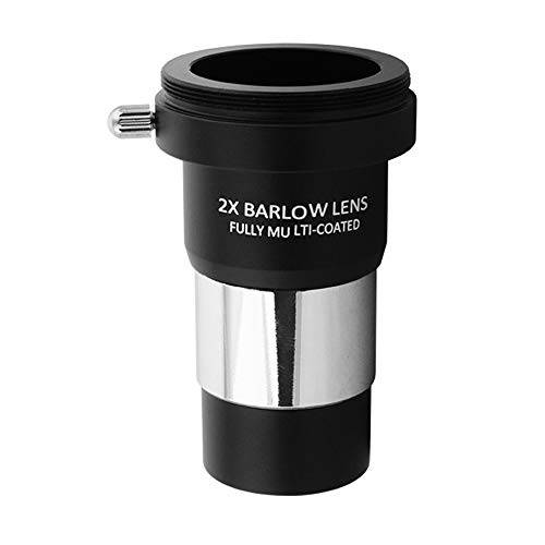 Barlow 렌즈 2X, Bysameyee 1.25 Inch 완전히 Multi-Coated 메탈 Barlow 렌즈 with M42 스레드 카메라 Connect 인터페이스 for 텔레스코프 접안렌즈