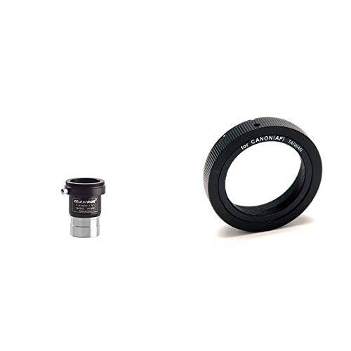 Celestron 93625 범용 1.25-inch 카메라 T-Adapter& 93419 T-Ring for 35 mm 캐논 EOS 카메라 (Black)