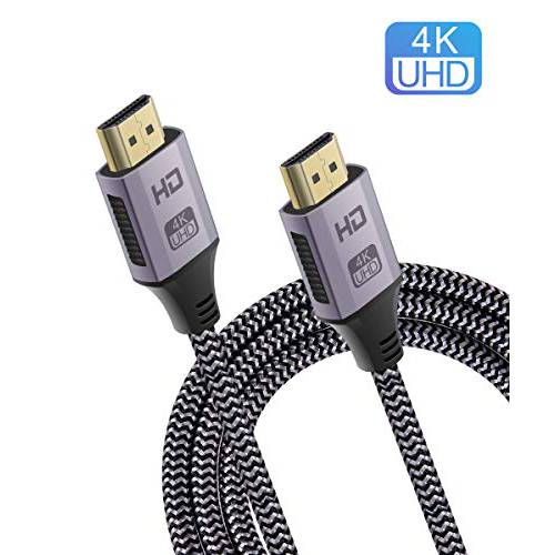 Upgrade 4K@60HZ HDMI 케이블 6.6FT/ 2M, WLEAD 18Gbps 고속 HDMI 2.0 Braided Cord-Supports (4K 60Hz HDR, 비디오 4K 2160p 1080p HDCP 2.2 ARC-Compatible with 랜포트 모니터 PS4/ 3 UHD TV, Blu-ray, 넷플릭스