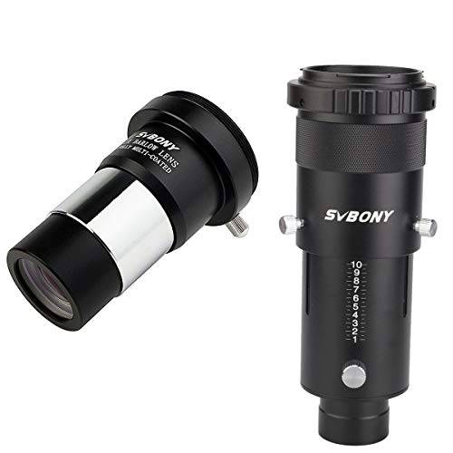 SVBONY 2X Barlow 렌즈 with M42 스레드 and 텔레스코프 카메라 어댑터 Kit for 캐논 EOS Rebel SLR DSLR