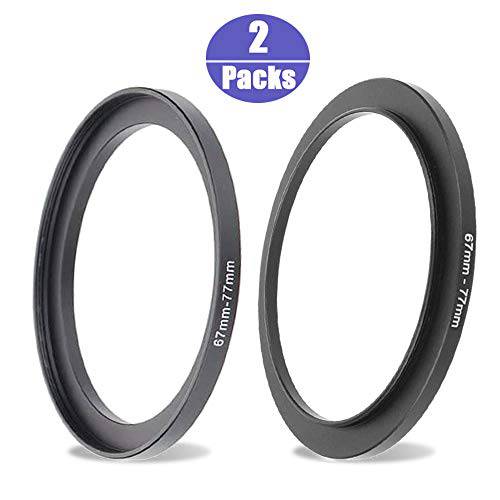 67mm-77mm Lens-Filter 스텝 Up 어댑터 링, 67mm 렌즈 to 77mm 필터, 후드, 렌즈 컨버터 and Other Accessories(2 Packs), Fire Rock Aviation 알루미늄 Alloy 링