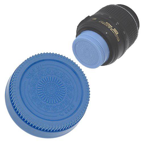 Fotodiox Designer (Blue) 리어 렌즈 캡 호환가능한 with Nikon F-Mount Lenses (Non-AI, AI, AIS, AF, AFD, AFS, G, DX, FX)