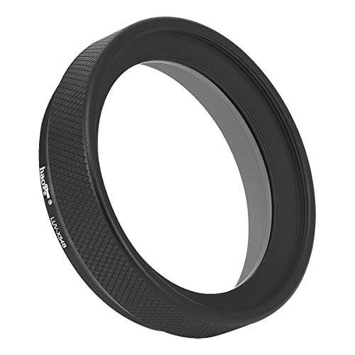 Haoge LUV-X54B 메탈 렌즈 후드 with MC UV 프로텍트 멀티코팅 Ultraviolet 렌즈 필터 for 후지필름 Fuji X100V 카메라 Black