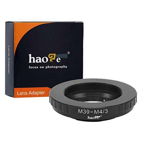 Haoge  수동 렌즈 마운트 어댑터 for 라이카 39mm M39 LTM 마운트 렌즈 to 올림푸스 and 파나소닉 미니 Four Thirds MFT M4/ 3 M43 마운트 카메라