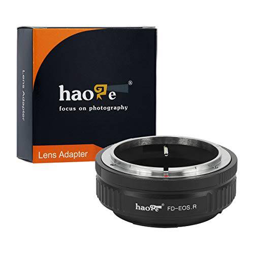 Haoge  수동 렌즈 마운트 어댑터 for 캐논 FD 렌즈 to 캐논 RF 마운트 카메라 Such as 캐논 EOS R
