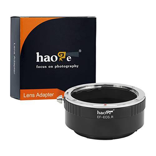 Haoge  수동 렌즈 마운트 어댑터 for 캐논 EOS EF EFS EF-S 렌즈 to 캐논 RF 마운트 카메라 Such as 캐논 EOS R