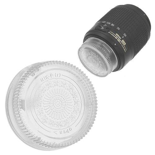 Fotodiox Designer (클리어) 리어 렌즈 캡 호환가능한 with Nikon F-Mount Lenses (Non-AI, AI, AIS, AF, AFD, AFS, G, DX, FX)