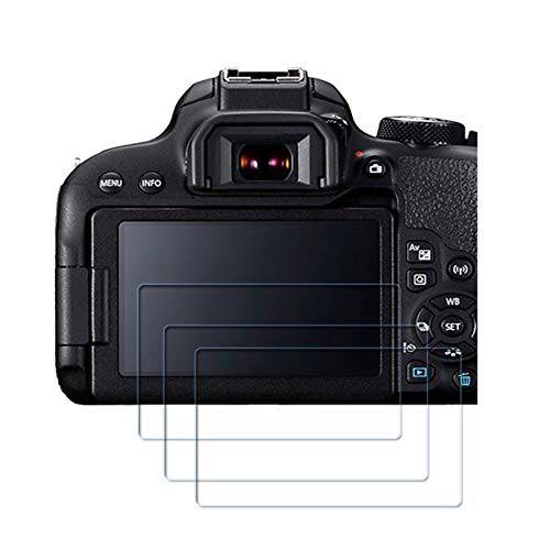 화면보호필름, 액정보호필름 호환가능한 for Canon 800D Reble T7i Camera，0.3mm 9H 강도 Ultra-Clear 강화유리 보호 Films(3 Packs)