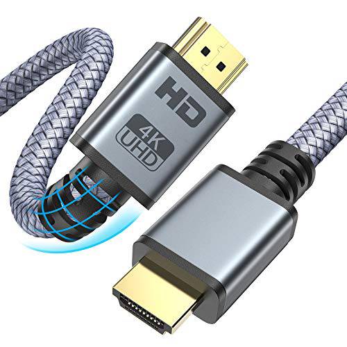 2-Pack 4K 60Hz HDMI 케이블, 6ft AINOPE  고속 18Gbps HDMI 2.0 케이블, 30AWG 3D 2160p 1080p 랜포트 Nylon Braided HDMI 케이블 - 호환가능한 오디오 Return(ARC) UHD TV, 박스 PS4/ 3 4K 파이어 넷플릭스 LG