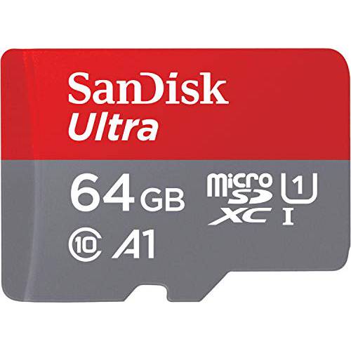 SanDisk 64GB 울트라 microSDHC UHS-I 메모리 카드 어댑터포함 - 120MB/ S, C10, U1, 풀 HD, A1, 마이크로 SD 카드 - SDSQUA4-064G-GN6MA