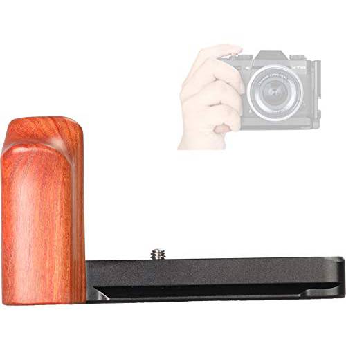 WEPOTO XT30 카메라 브라켓 메탈 퀵 출시 베이스 Padauk 우드 손잡이 호환가능한 후지 XT30 XT20 XT10