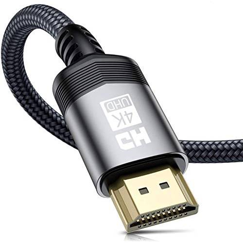 4K HDMI 케이블 15ft, Sweguard 고속 18Gbps HDMI 2.0 심 케이블 지원 4K@60Hz, 3D, UHD 2160P, HD 1080P, 이더넷, ARC-28AWG 나일론 Braided 금도금 HDMI 케이블 HDTV, X-Box, PS4, PS3, PC-Grey