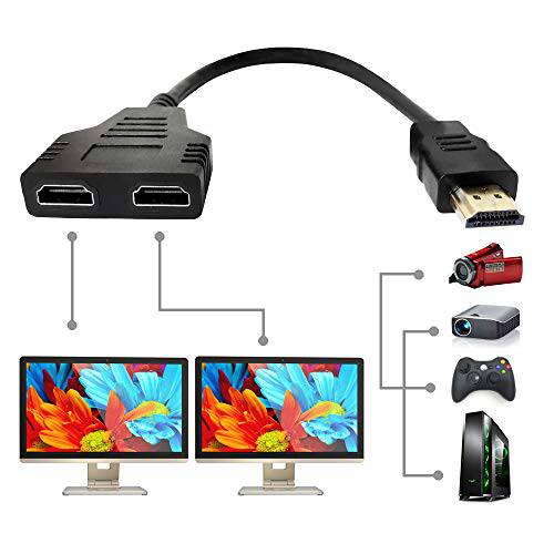 HDMI 케이블 1080P Male to 듀얼 HDMI Female, 멀티미디어 인터페이스 HDMI 분배기 어댑터 1 to 2 웨이 HDMI HD, LED, LCD, TV