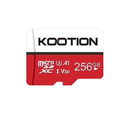 KOOTION 256GB 마이크로 SD 카드 256 gb U3 울트라 TF 카드 마이크로 SDXC 메모리 카드 V30 A1 어플 퍼포먼스 고속 TF 카드 R 플래시, U3, V30, A1, 256 GB