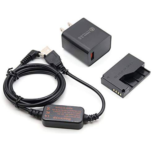 5V-8.4V USB 드라이브 케이블 ACK-E15 휴대용 파워 서플라이+ DR-E15 LPE12 LP-E12 더미 배터리 DC 커플러 그립+ QC3.0 USB 어댑터 키트 캐논 EOS 100D Rebel SL1
