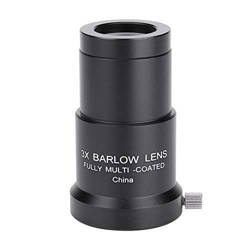 Bewinner 3X 1.25 인치 Barlow 렌즈, 완전 다층 광학 렌즈 하이 Transmittance Barlow 렌즈 풀 코팅, 천문학 텔레스코프 접안렌즈 Barlow 렌즈