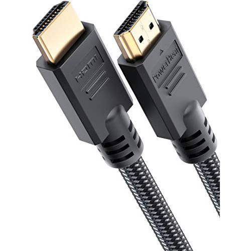 PowerBear 4K HDMI 케이블 1 ft | 고속, Braided 나일론&  골드 커넥터, 4K @ 60Hz, 울트라 HD, 2K, 1080P, Dolby& Arc 호환가능한 | 노트북, 모니터, PS5, PS4, 엑스박스 원, 파이어 TV, 애플 TV& More