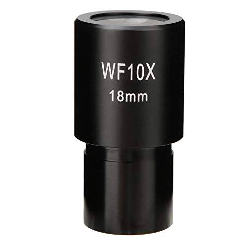 접안렌즈, WF10X/ 18mm 렌즈 Biological 현미경 Wide-Angle 접안렌즈 광학 렌즈 스케일 Biological 현미경