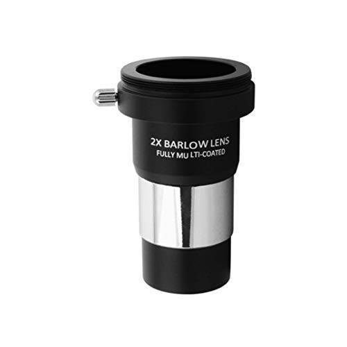 1.25 인치 2X Barlow Lens，M42x0.75mm 스레드 인터페이스 메탈 Barlow 렌즈 스탠다드 텔레스코프 접안렌즈 천문학