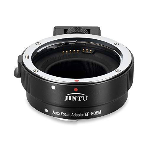 JINTU  렌즈 어댑터 링 EF-EOS M Auto-Focus 렌즈 마운트 캐논 EF/ EF-S 렌즈 to 캐논 EOS M (EF-M 마운트) 미러리스 카메라 렌즈 컨버터, 변환기 EOS M M50 M100 M1 M2 M3 M5 M6 M200