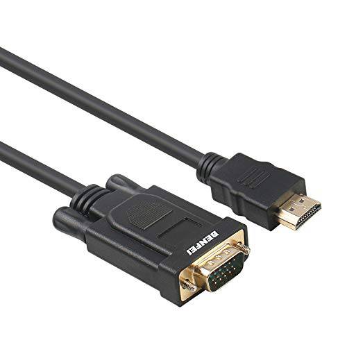 HDMI to VGA, Benfei Gold-Plated HDMI to VGA 15 Feet 케이블 (남성 to 남성) 호환가능한 컴퓨터, 데스크탑, 노트북, PC, 모니터, 프로젝터, HDTV, 라즈베리 파이, Roku, 엑스박스 and More