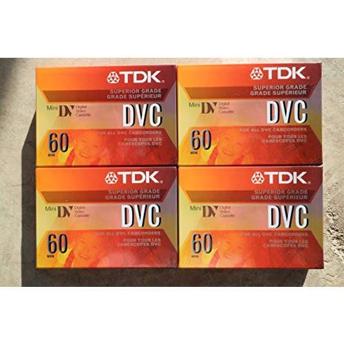 TDK 37140 Life on LP레코드 미니 DV 테이프 60min 데이터 카트리지 4 팩