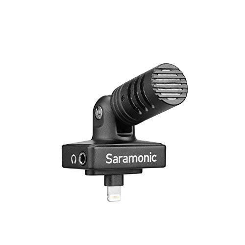 Saramonic SmartMic DI 스테레오 마이크,마이크로폰 iOS 디바이스 휴대용 폰 3.5mm 헤드폰 잭,  폼&  모피 윈드스크린