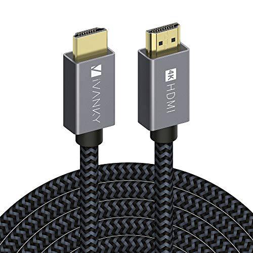 HDMI 케이블 4K 30ft, iVANKY 18Gbps 고속 HDMI 2.0 케이블, 4K HDR, HDCP 2.2/ 1.4, 3D, 2160P, 1080P,  이더넷 - Braided HDMI 케이블 32AWG, 오디오 Return(ARC) 호환가능한 UHD TV, Blu-ray, 모니터