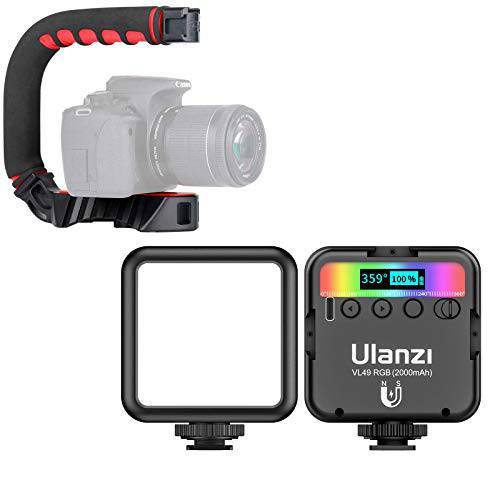 ULANZI U-Grip 프로 소형,휴대용 비디오 리그+ ULANZI VL49 RGB 비디오 라이트