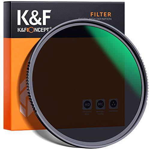 K&F Concept 82mm ND8 (3 스탑) 렌즈 필터, 고정 중성 농도 필터 HD 18 레이어 듀얼 사이드 Multi-Coated, 울트라 슬림 프레임 광학 글래스 Nano-X 시리즈 카메라 렌즈