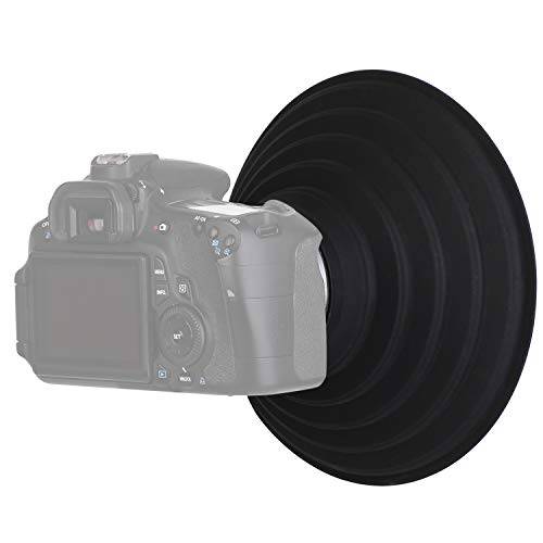 STSEETOP 카메라 렌즈 후드, 접이식,접을수있는 양면 필터 스레드 러버 디지털 렌즈 후드 DSLR 렌즈 캡 쉐이드