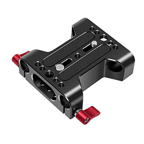 MOSHUSO 15mm 카메라 베이스플레이트 베이스 플레이트 듀얼 15mm 로드 클램프 숄더 지원 리그 시스템