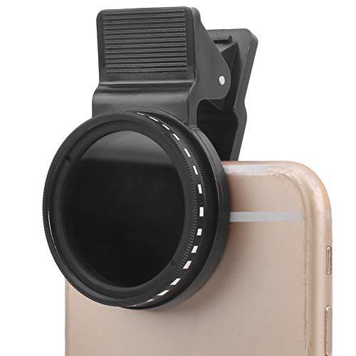 폰 카메라 렌즈, ND2400 중성 농도 필터 37mm 조절가능 Clip-On 휴대폰, 스마트폰 카메라 렌즈 필터 여러 브랜드 휴대폰